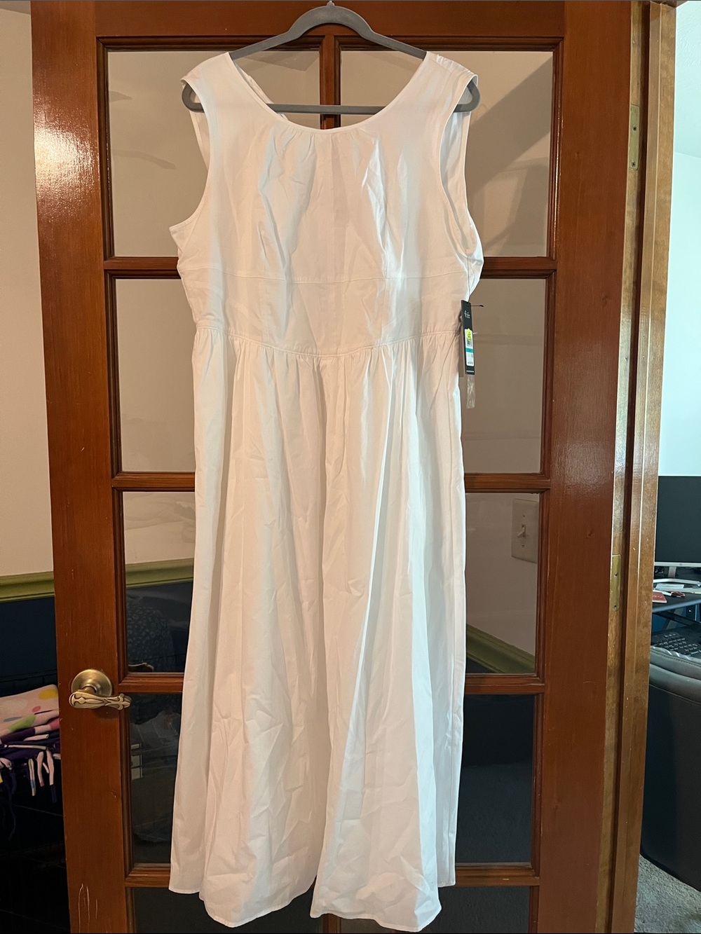 Karl Lagerfeld Women’s Sleeveless White Summer Dress